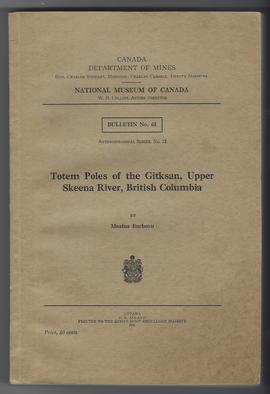 Livre: Totem Poles of the Gitksan, upper Skeena river, British Columbia